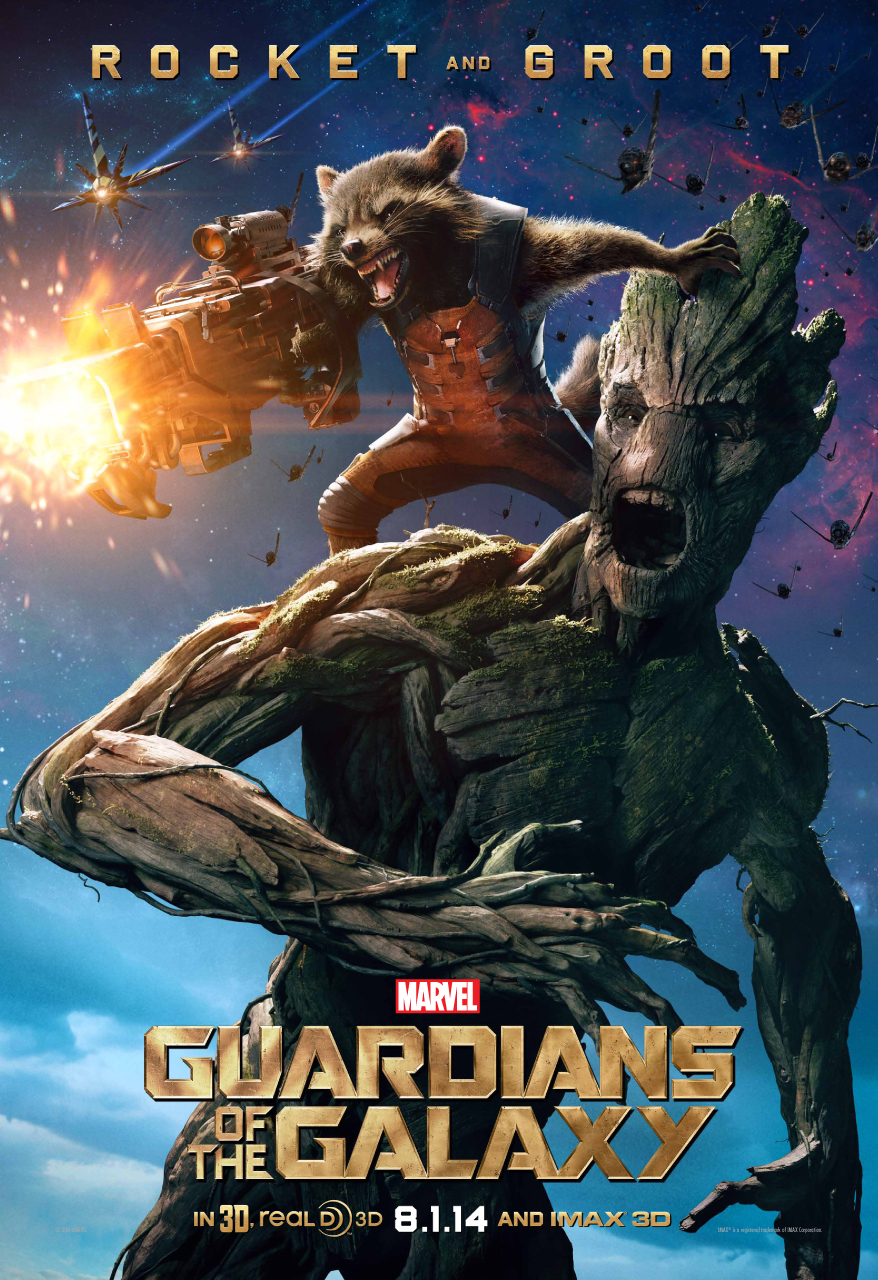 ｃｉａ こちら映画中央情報局です Guardians Of The Galaxy マーベルのヒーロー映画 ガーディアンズ オブ ザ ギャラクシー がリリースしたロケット ラクーンとグルートの新しいポスターと 最新のtvトレイラー