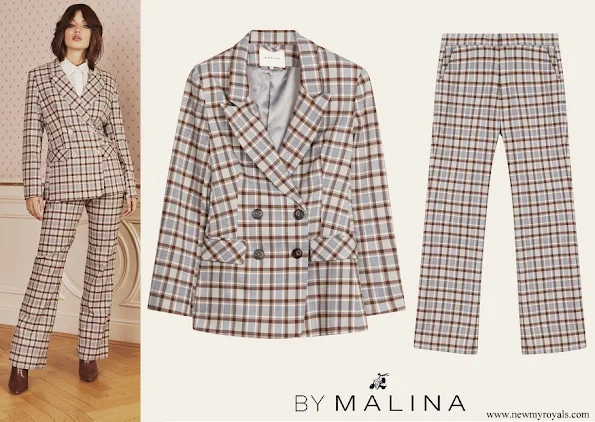 Crown Princess Victoria wore By Malina Karah checker print blazer and Rosetta trousers