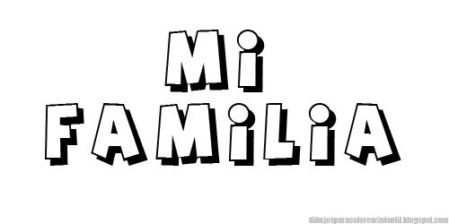 Mi familia para colorear - Imagui