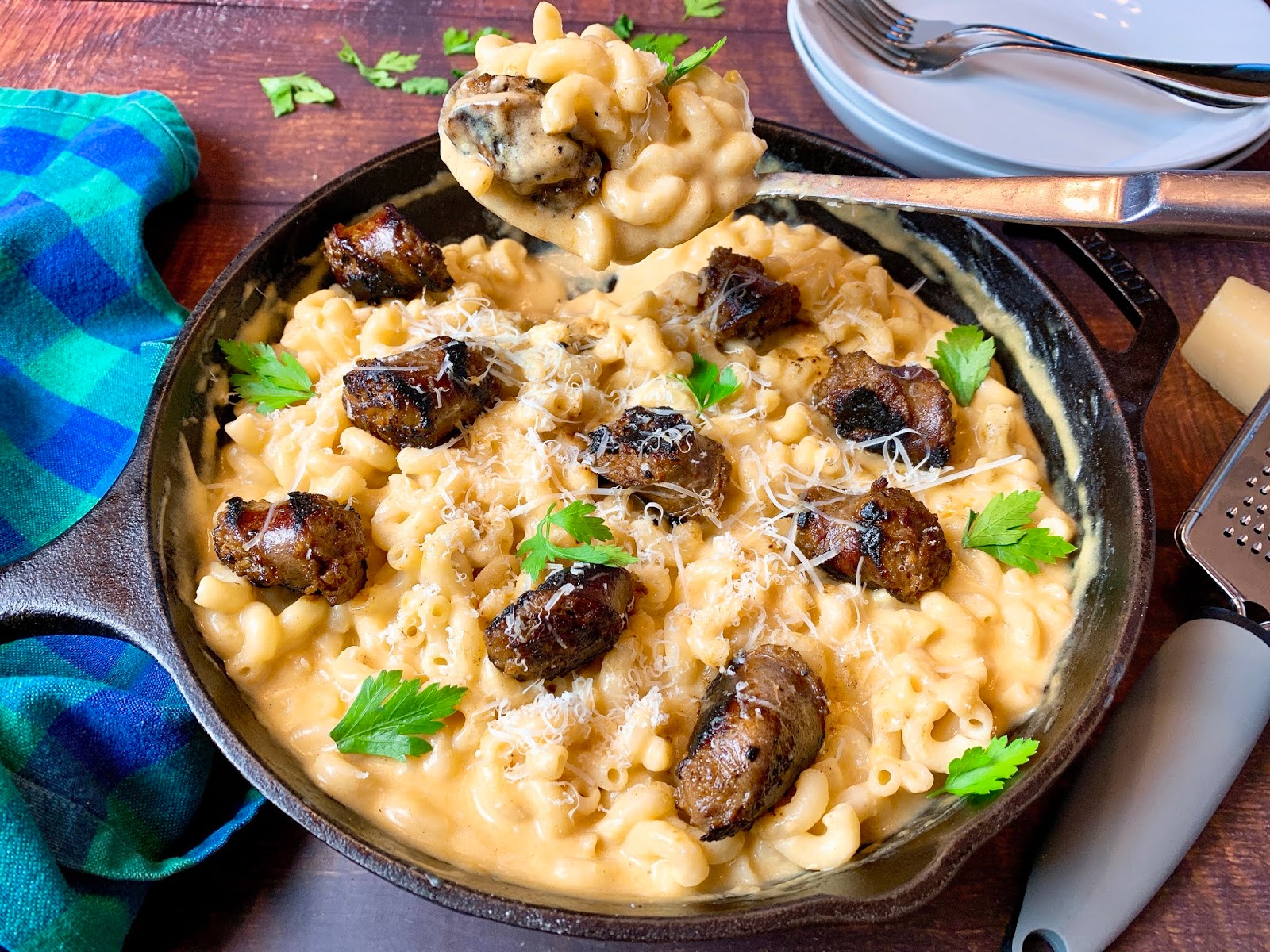 Spicy Sausage Mac N Cheese