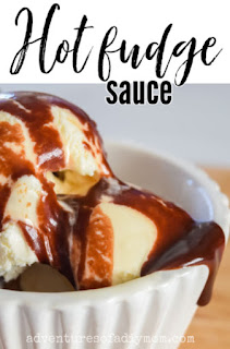 hot fudge sauce over ice cream