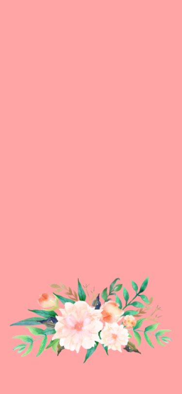 pink pastel floral wallpaper and background for iPhone