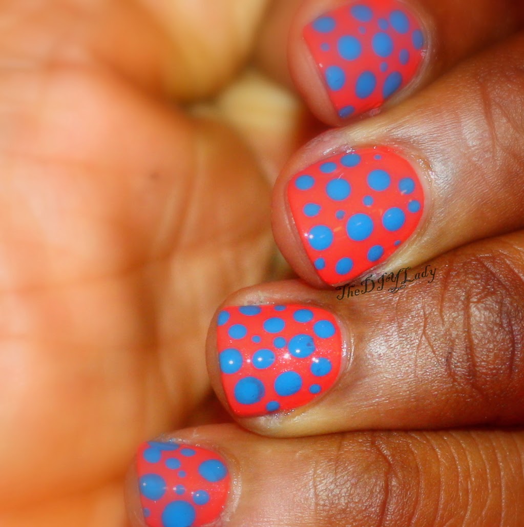 The Do It Yourself Lady: Yearning for Spring - Colorful DIY Polka Dot Mani