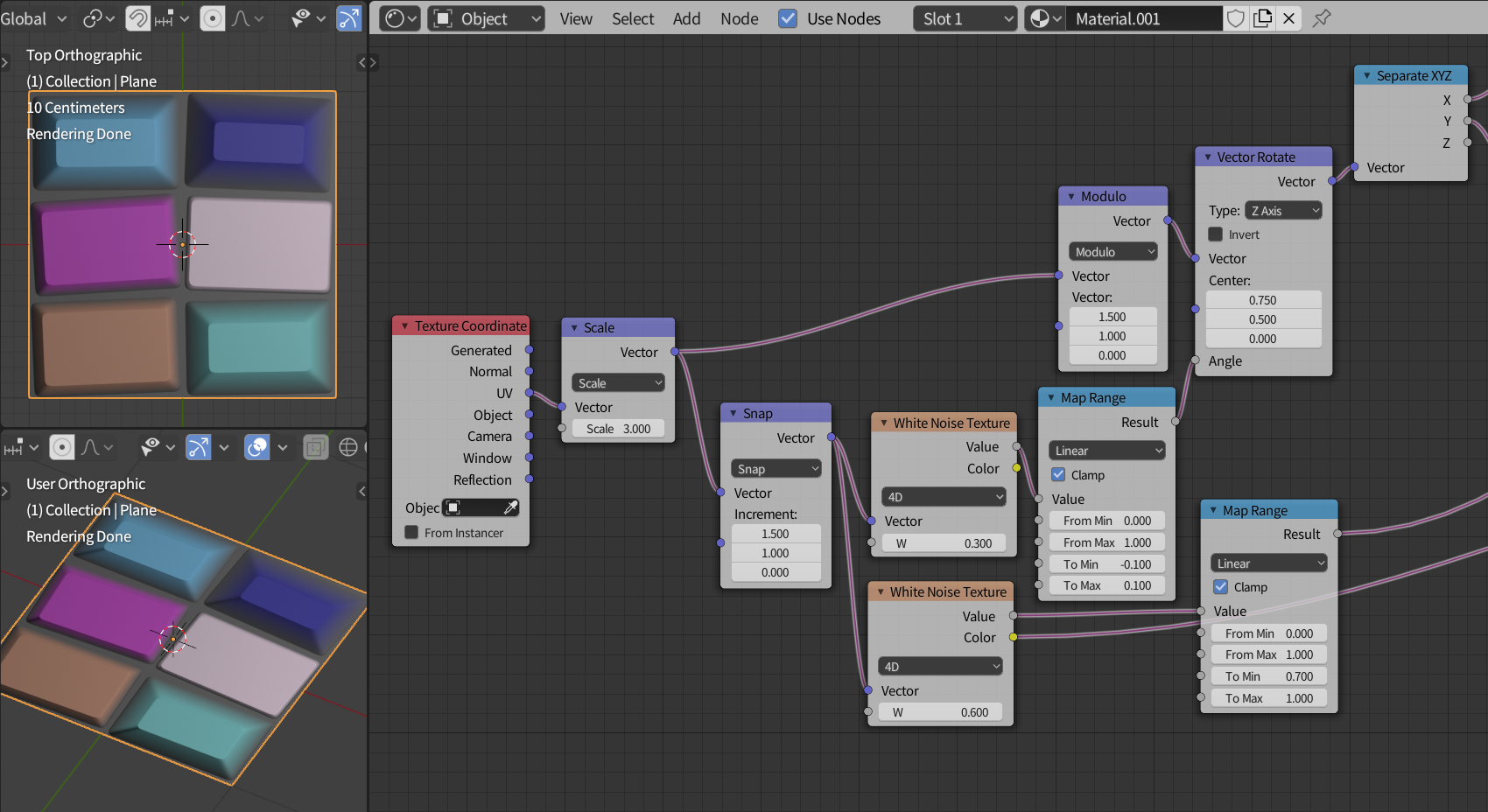 Blender 2.8x Procedural Tiling Materials 5：旋轉