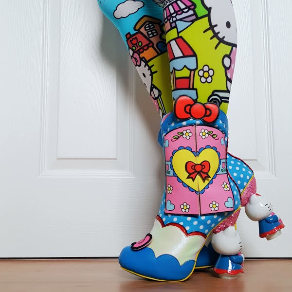wearing Irregular Choice Sanrio Playing Dress Up boots