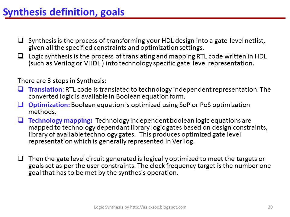 asic-system-on-chip-vlsi-design-asic-synthesis-synthesis-definition-goals