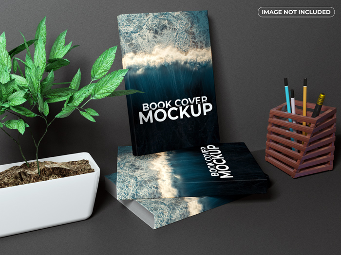 Download Realistic Books Front Cover Mockup Psd Free Download