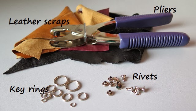 Make a handmade zipper pulls from leather step by step 