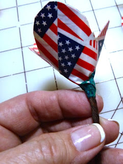 Patriotic duct tape long stem rose