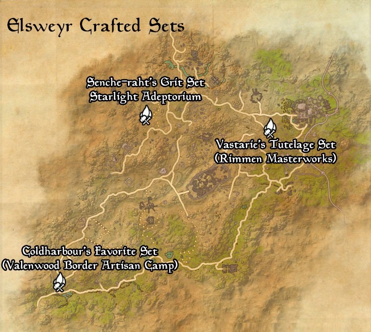 HALENBECK GAMING Eso Updated weapons & Crafting stations locations