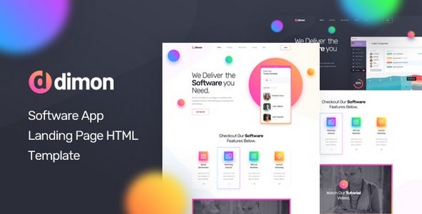 Dimon - Software App Landing Page HTML Template Dimon v1.0 - Software App Landing Page HTML Template