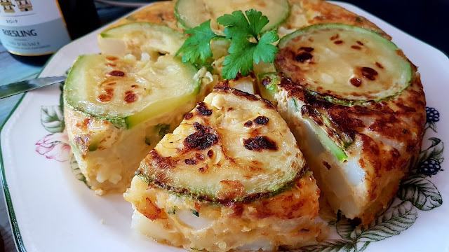 Tortilla de papas y calabacines