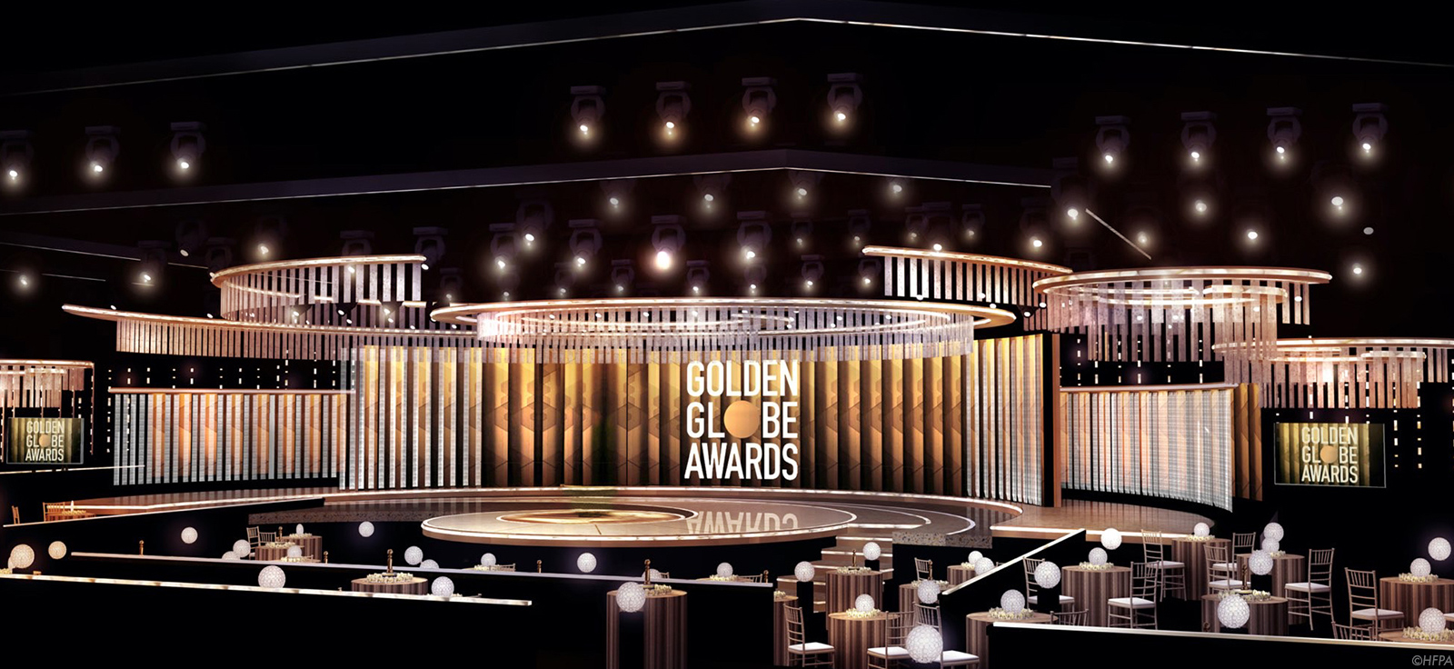 Golden Globes 2021 A look behindthescenes and at the stage designs