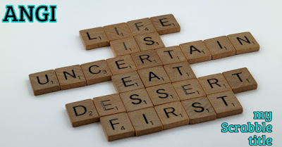 Scrabble letter tiles saying: Life is uncertain eat dessert first