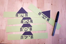 ow to make easy paper witch and pumpkin paper chains with kids for DIY Halloween decor and craft