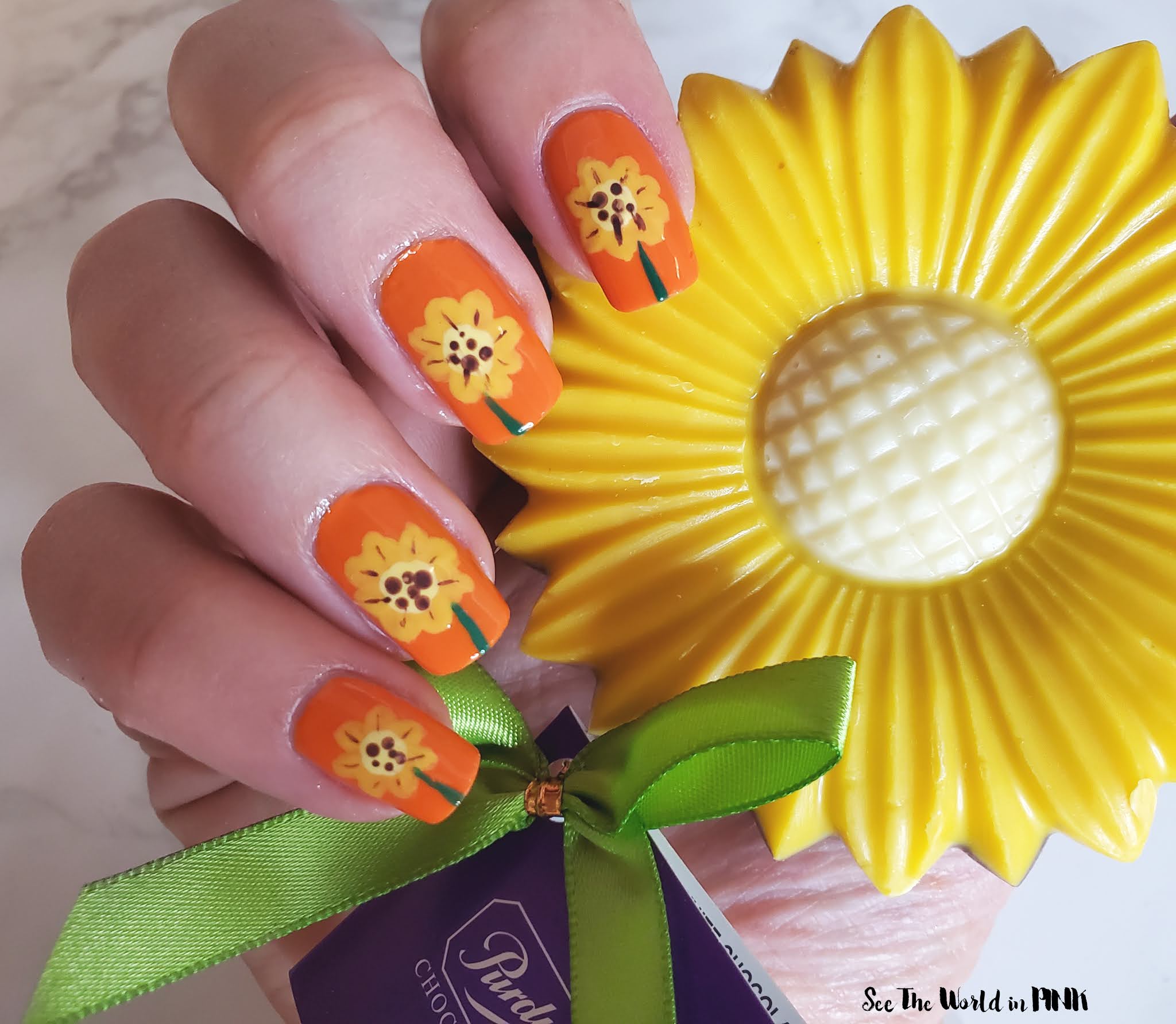 Sunflower Nail Art Decal Sticker - Nailodia