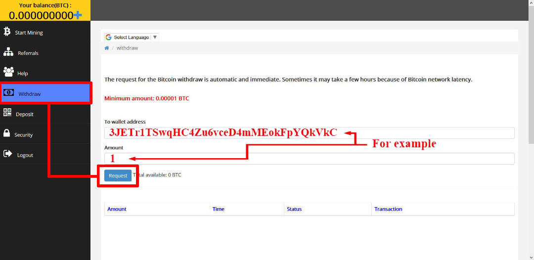 100% legit trusted bitcoin mining investment site minimum invest 0.0005 and withdraw 0.0001