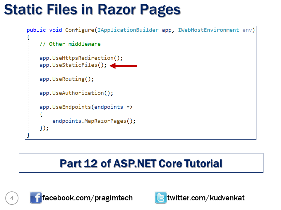 Sql server, and c video tutorial Layout view in razor pages project Slides