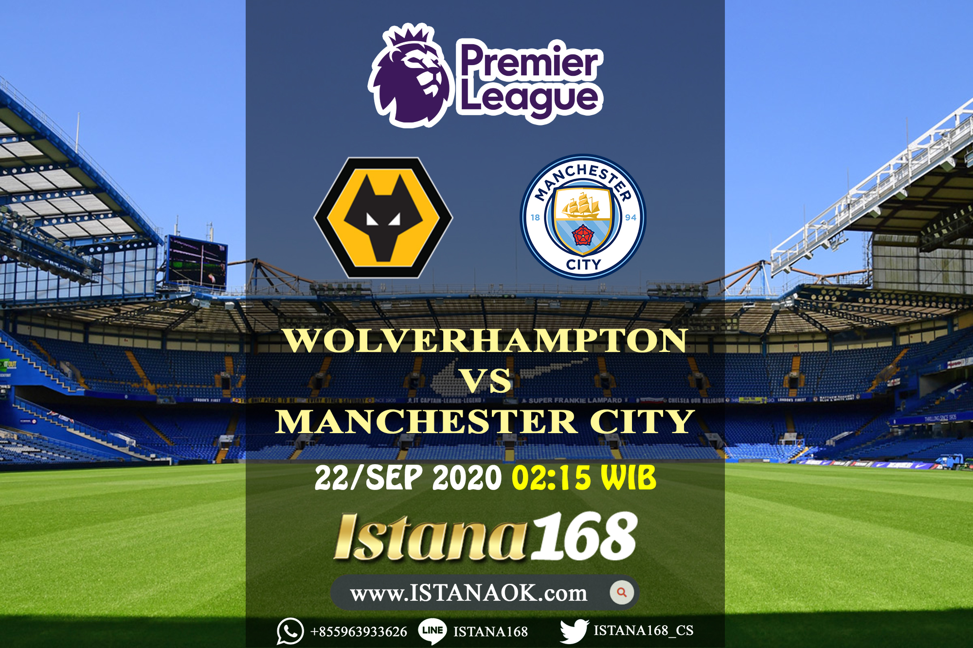 Prediksi Bola Akurat Istana168 Wolverhampton Wanderers VS Manchester City 22 September 2020