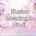 Illusion Meaning In Hindi - Illusion का मीनिंग हिन्दी मे क्या है