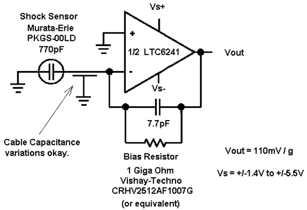 Fig. 6. A real charge amplifier