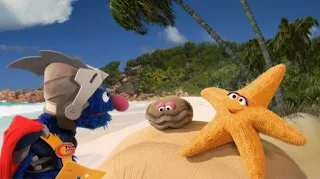 Super Grover 2.0 starfish Lost Ring, Sesame Street Episode 4315 Abby Thinks Oscar is a Prince season 43