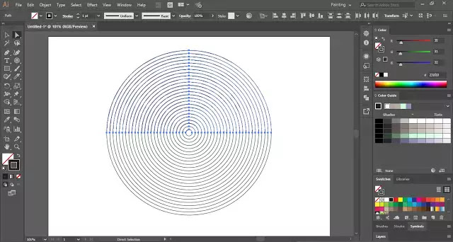 Linear Spiral in Adobe Illustrator