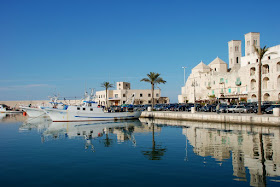 The pretty harbour at Molfetta, on the Adriatic Coast in  Puglia, where Muti grew up