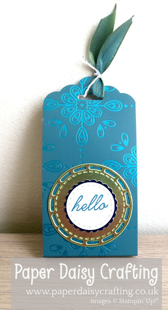 Noble Peacock tag topper chocolate treat Stampin Up