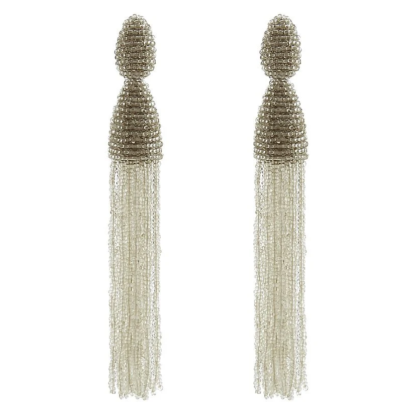 Crown Princess Victoria - Style- Oscar De La Renta Long Tassel Earrings