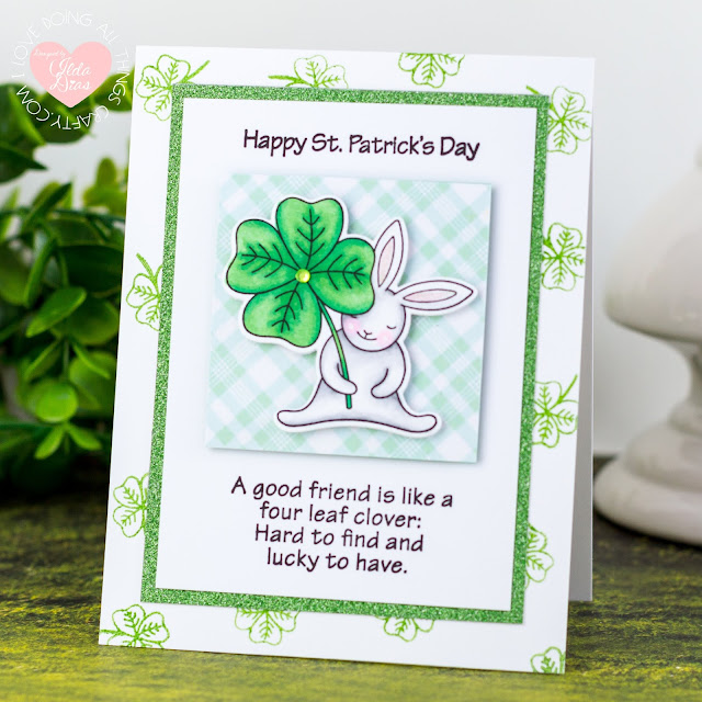 Rabbit Hole Designs, March 2021 Release, Blog Hop, Giveaways,Adventure Awaits, Spring Delivery,Interactive Swing Card,Clover Bunny, Easter Cards,St. Patricks Day,Card Making, Stamping, Die Cutting, handmade card, ilovedoingallthingscrafty, Stamps, how to