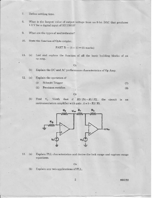 Anna University EC 8453 — LINEAR INTEGRATED CIRCUITS APRILMAY 2019 Question Paper University
