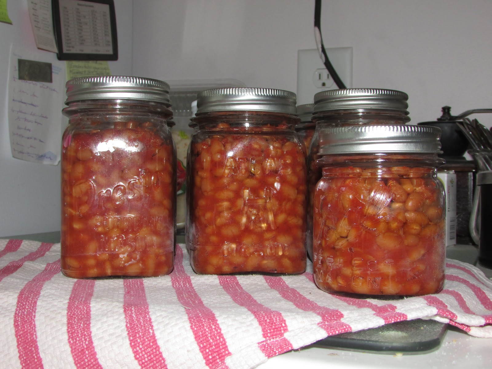 Wood Cookstove Cooking Canning Homemade Pork and Beans on the Wood