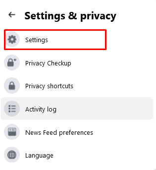 Facebook Accoun settings