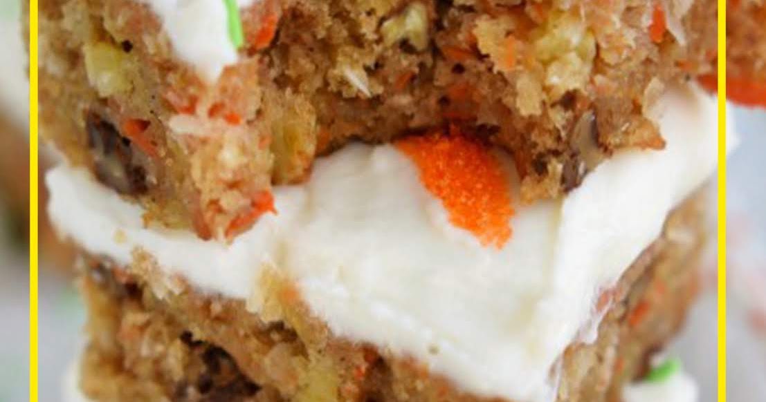 BEST RECIPESCarrot Cake Bars with Cream Cheese Frosting