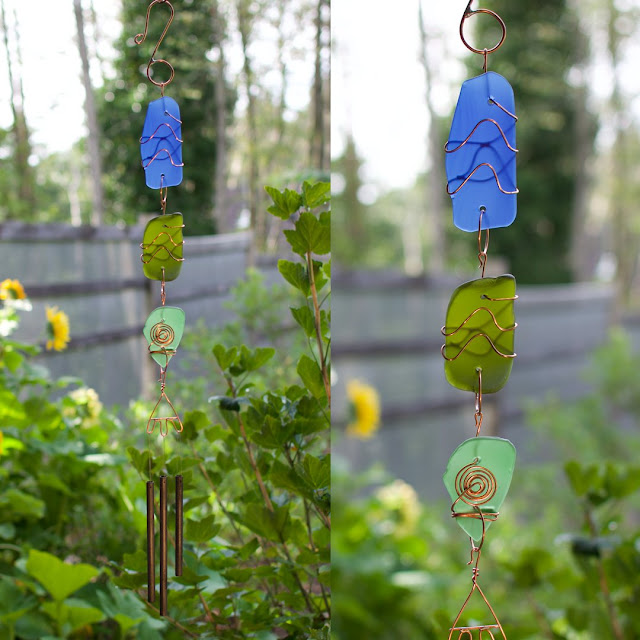 Glass and Copper Wind Chime by Coast Chimes