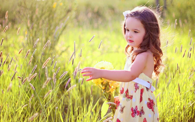 Beautiful butterfly cute girl with grass HD Wallpaperz qklaos