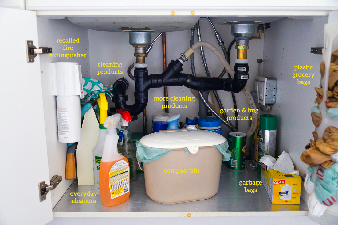 under kitchen sink organisation