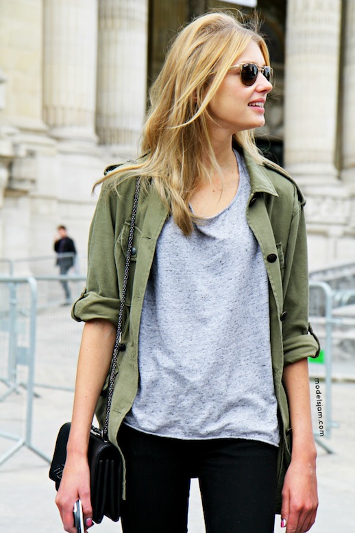 STREET STYLE INSPIRATION; ARMY GREEN JACKET.