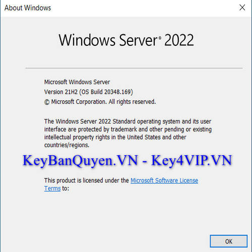 Bán key bản quyền Windows Server 2022 Standard Vĩnh Viễn.