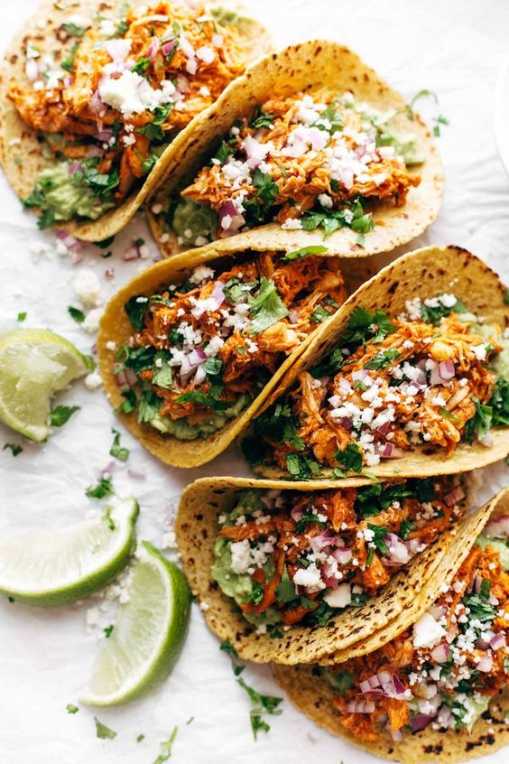 The Best Chicken Tinga Tacos - Yummy Foods 100