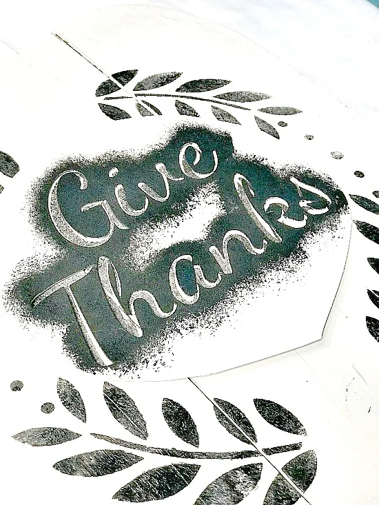 give thanks stencil