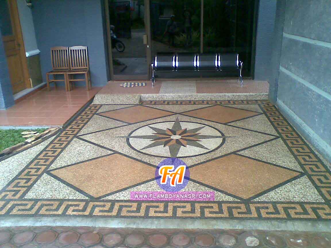 Tukang Taman Surabaya Desain Motif Koral Sikat Lantai