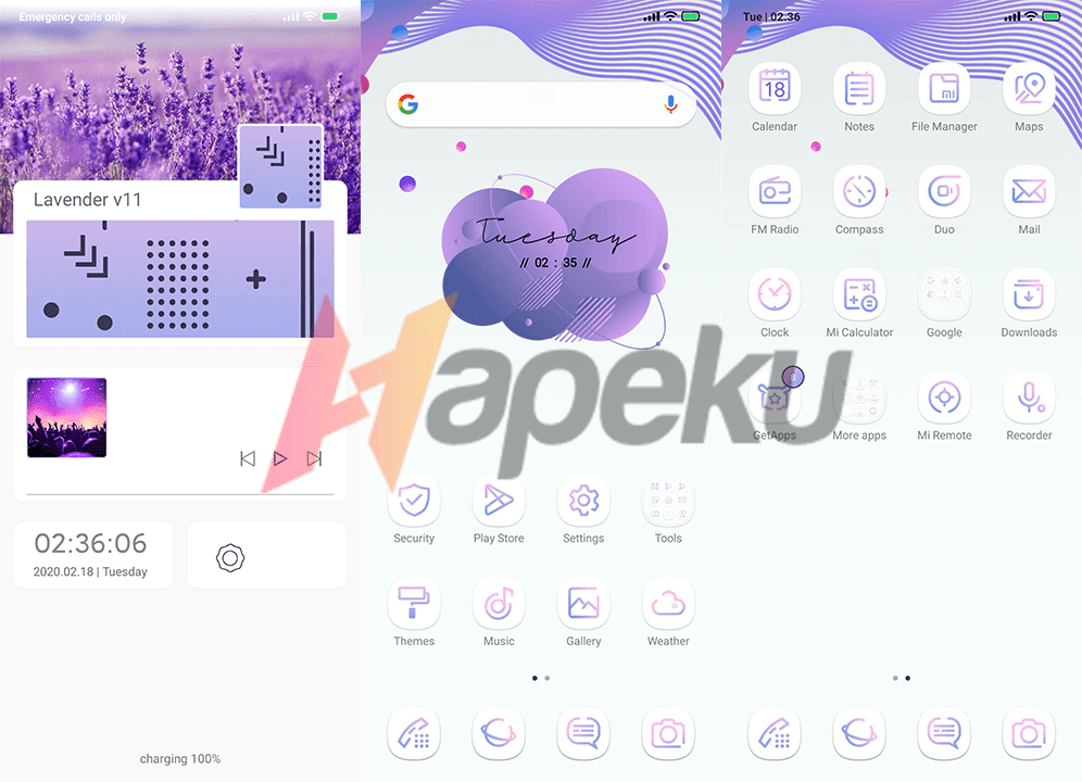 Screenshot theme Lavender v11 Screenshot theme Lavender v11