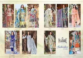 Ishaal Print Gulmohar Combo Pure Lawn pakistani Suits Catalog wholesaler