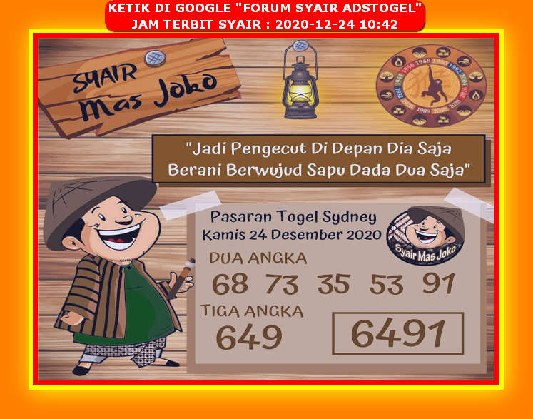 1 New Message Kode Syair Sydney 24 Desember 2020 Forum Syair Togel Hongkong Singapura Sydney