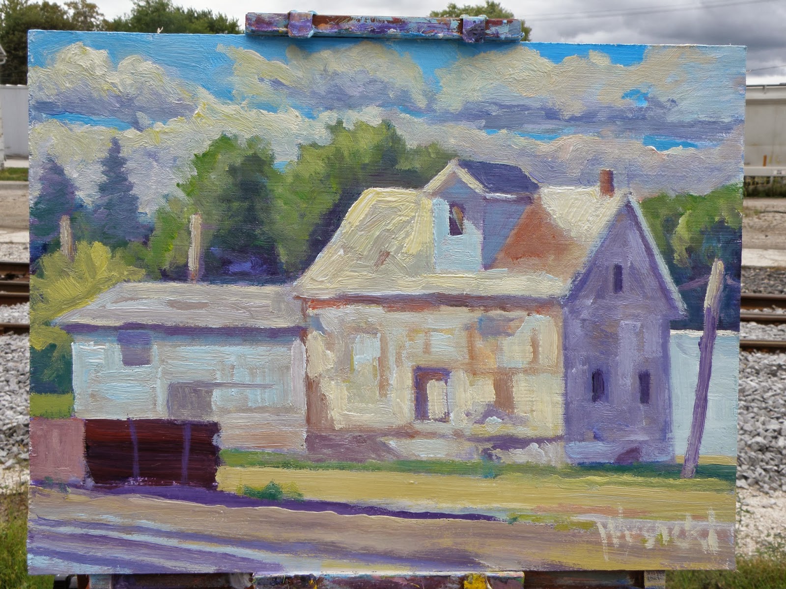 County Line Studio Three paintings I did in Plymouth WI for Plymouth Plein Air 2013. Please