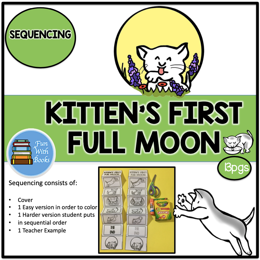 KITTEN'S FIRST FULL MOON SEQUENCING ~ Book Units by Lynn