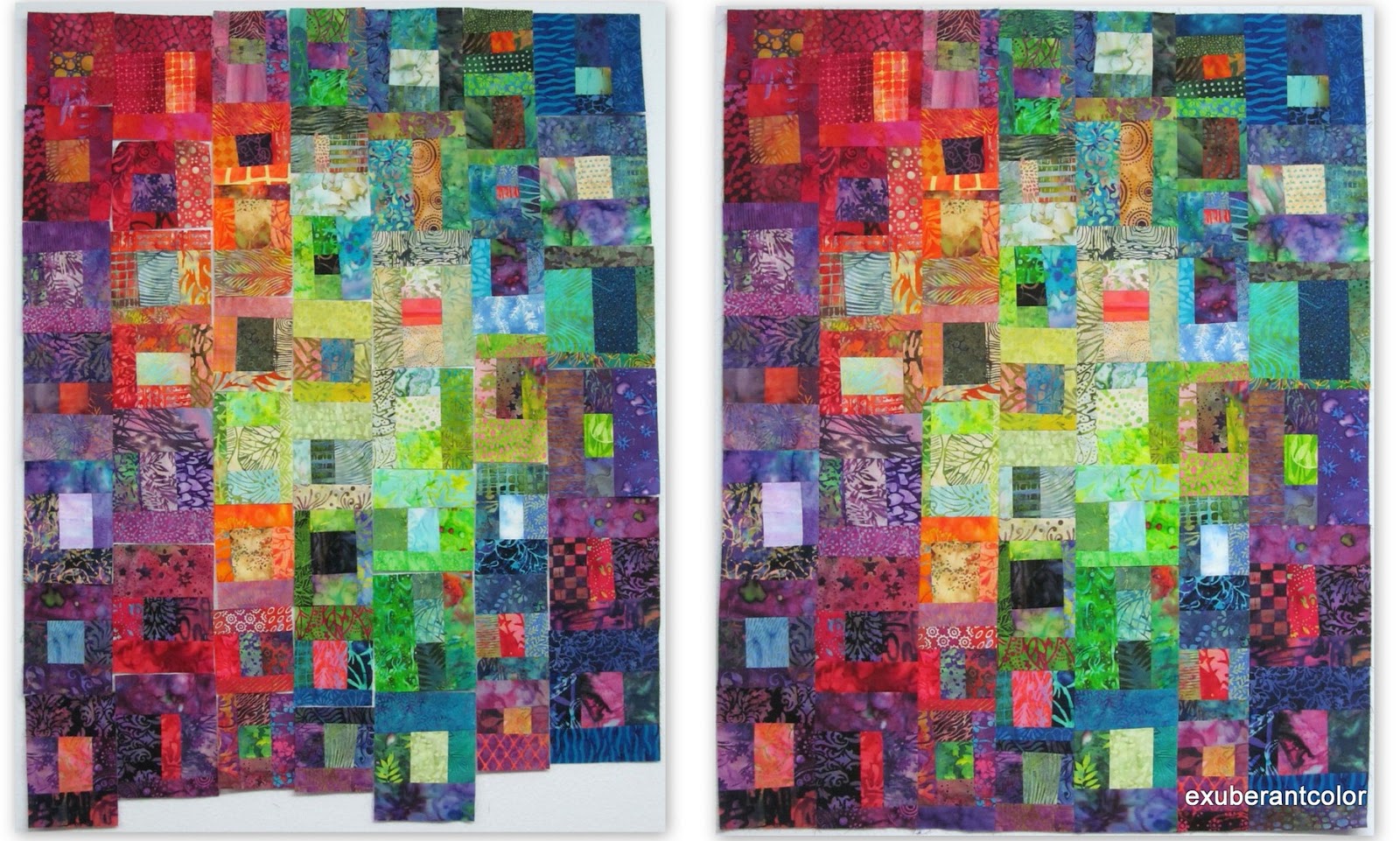 Exuberant Color Sewn together...........
