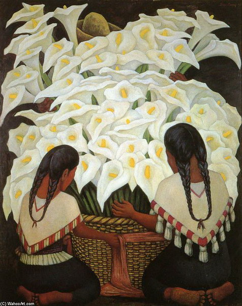 EL ARTE Y ACTIVIDAD CULTURAL: Diego Rivera cuadros y obras famosas de  mujeres con flores